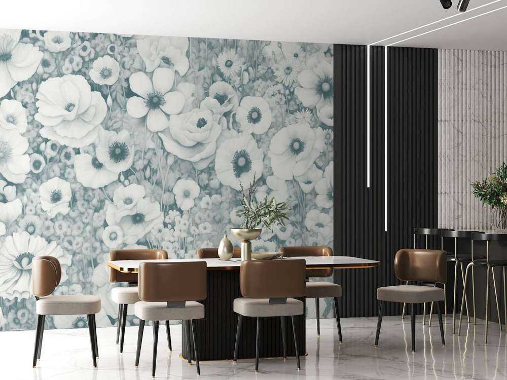 Conte de pavot monochrome océan