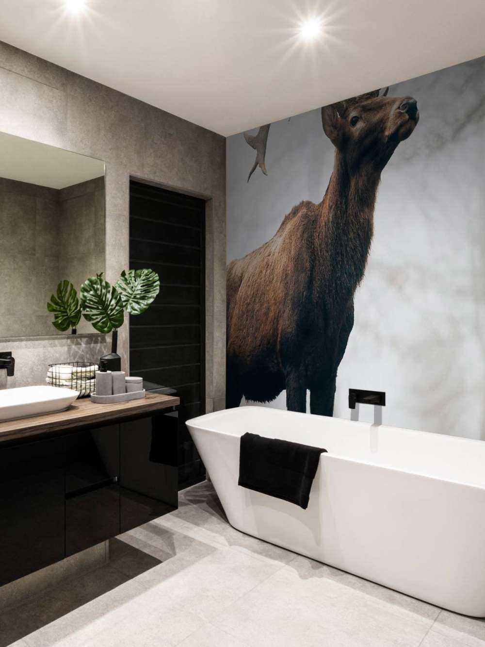 Des rennes dans le brouillard