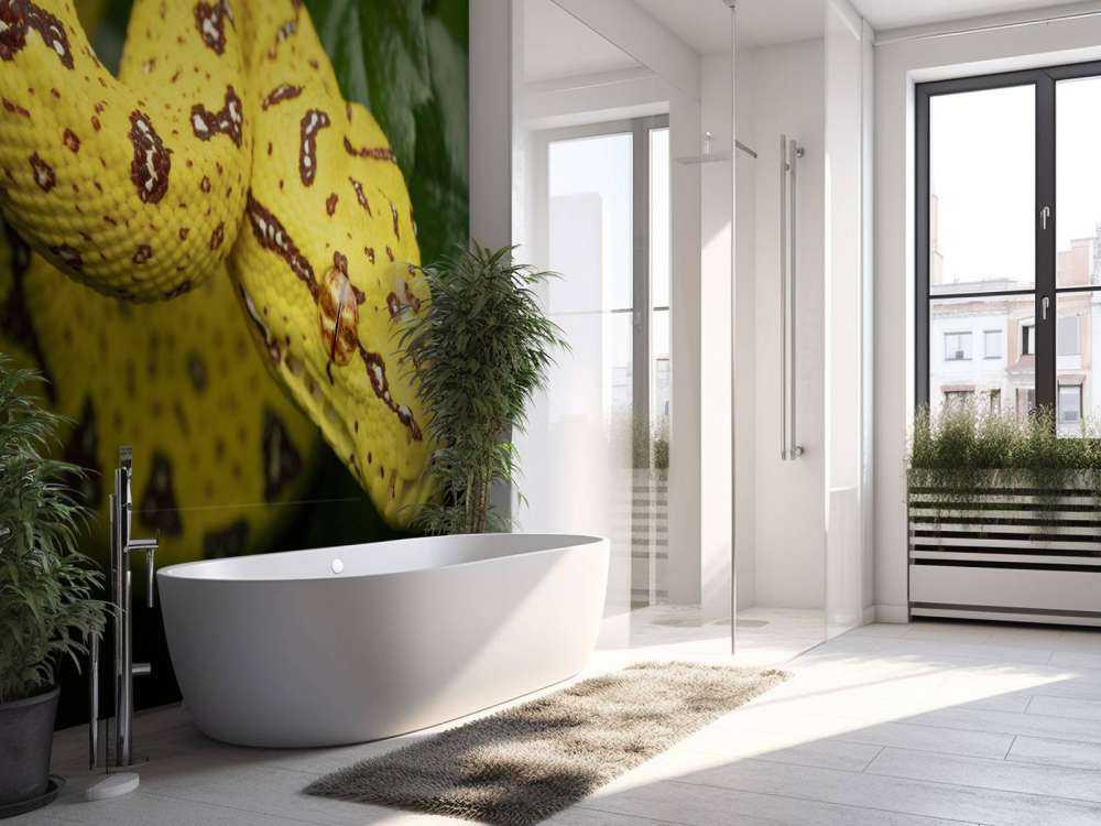 Gros plan sur un python arboricole