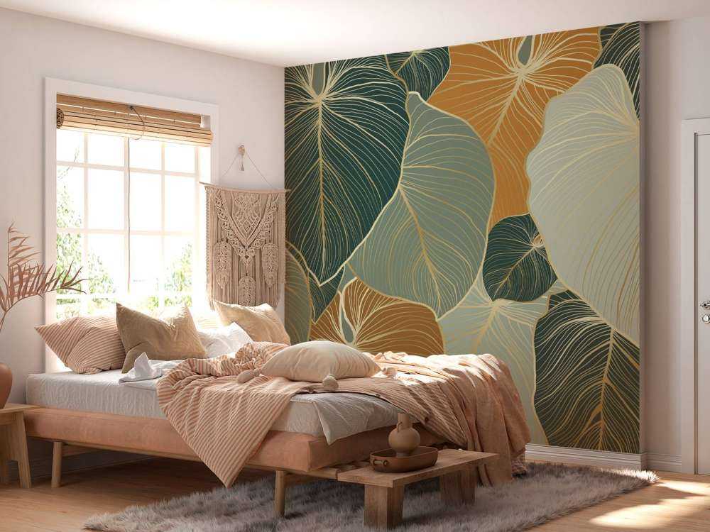 Feuilles couleur cuivre