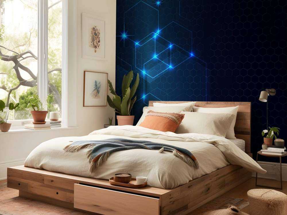 Hexagones lumineux abstraits