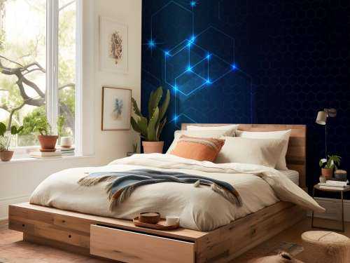 Hexagones lumineux abstraits