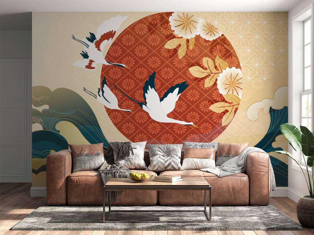 Coucher de soleil luxueux