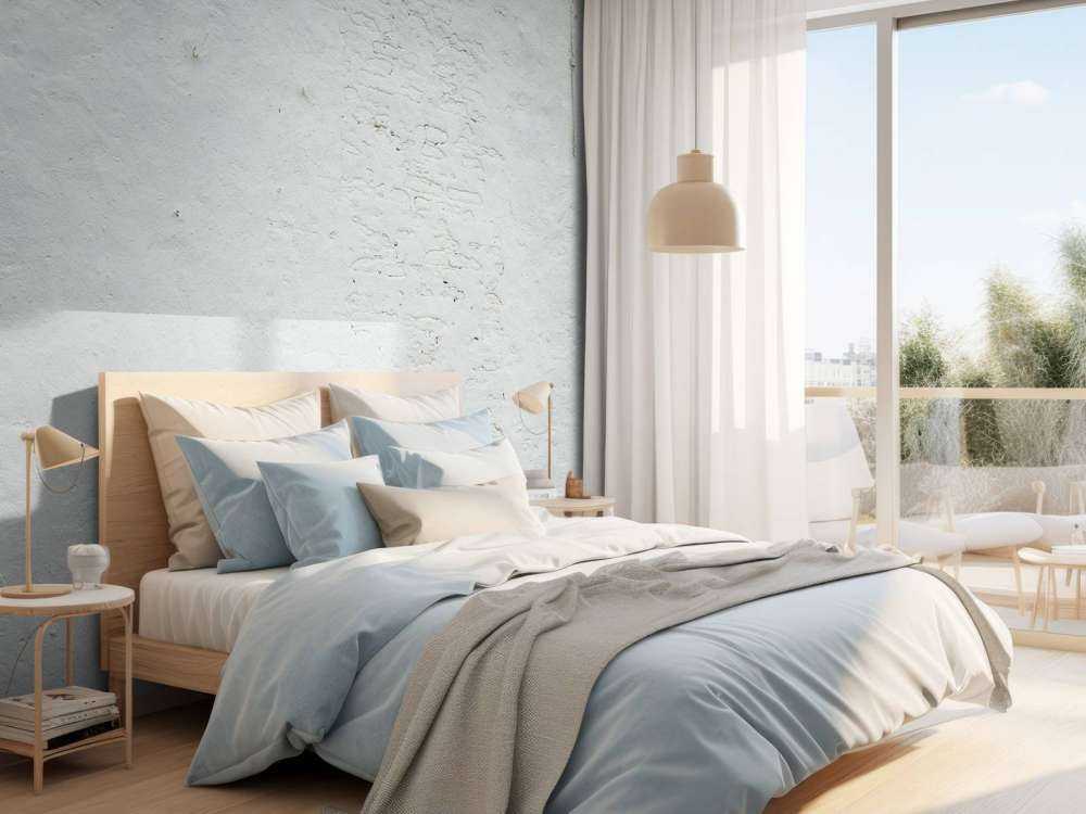 Mur de plâtre blanc et ancrages muraux