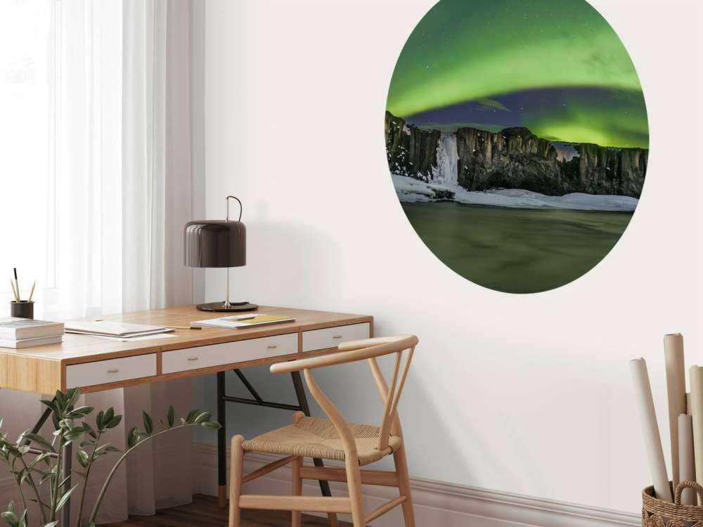 Photo panoramique des aurores boréales