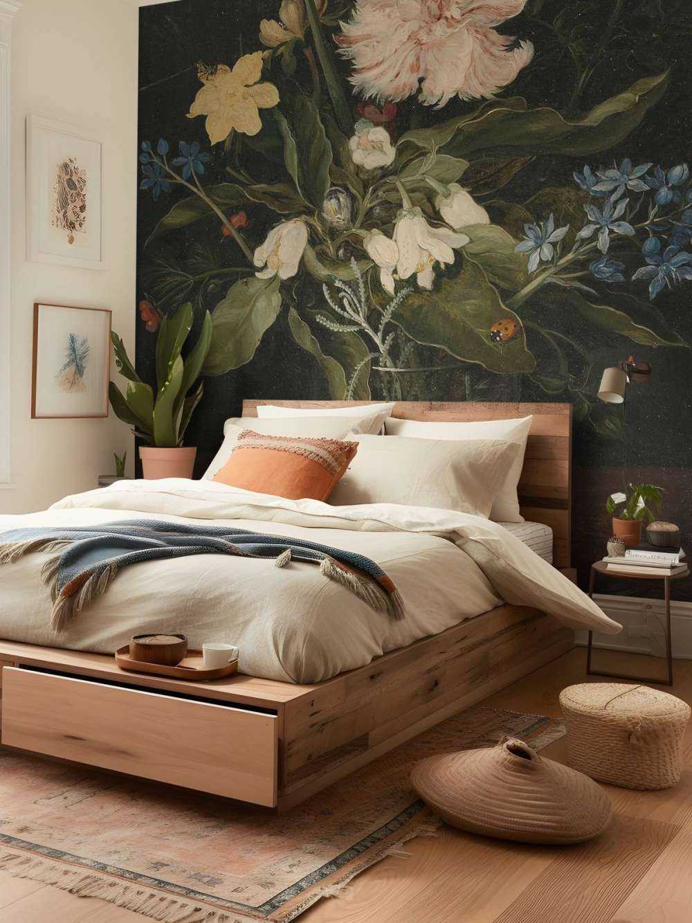 Nature morte aux fleurs dans un verre