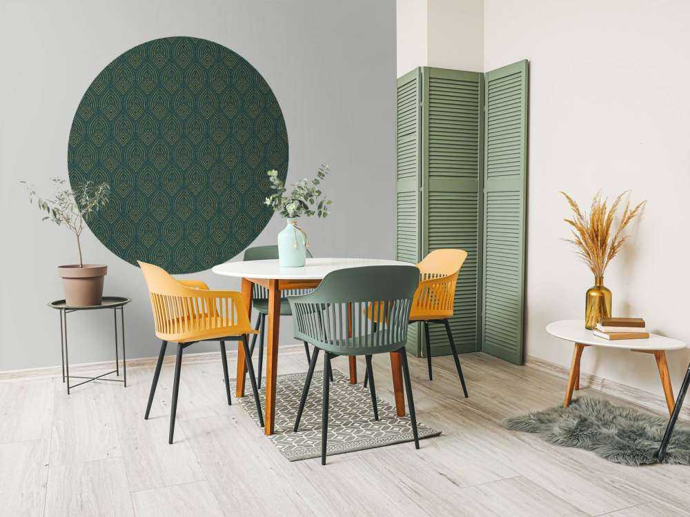 Motif abstrait de paon