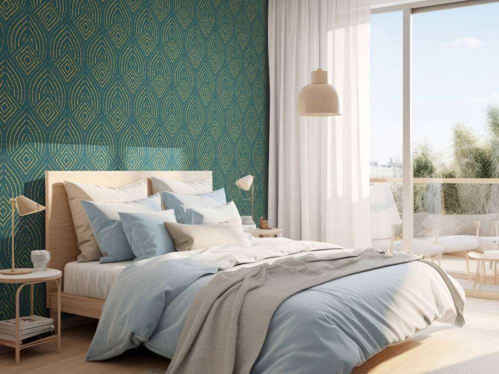 Motif abstrait de paon