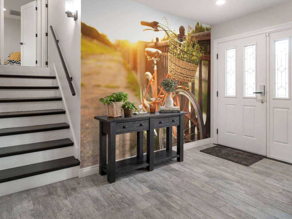 Vélo rouge avec panier