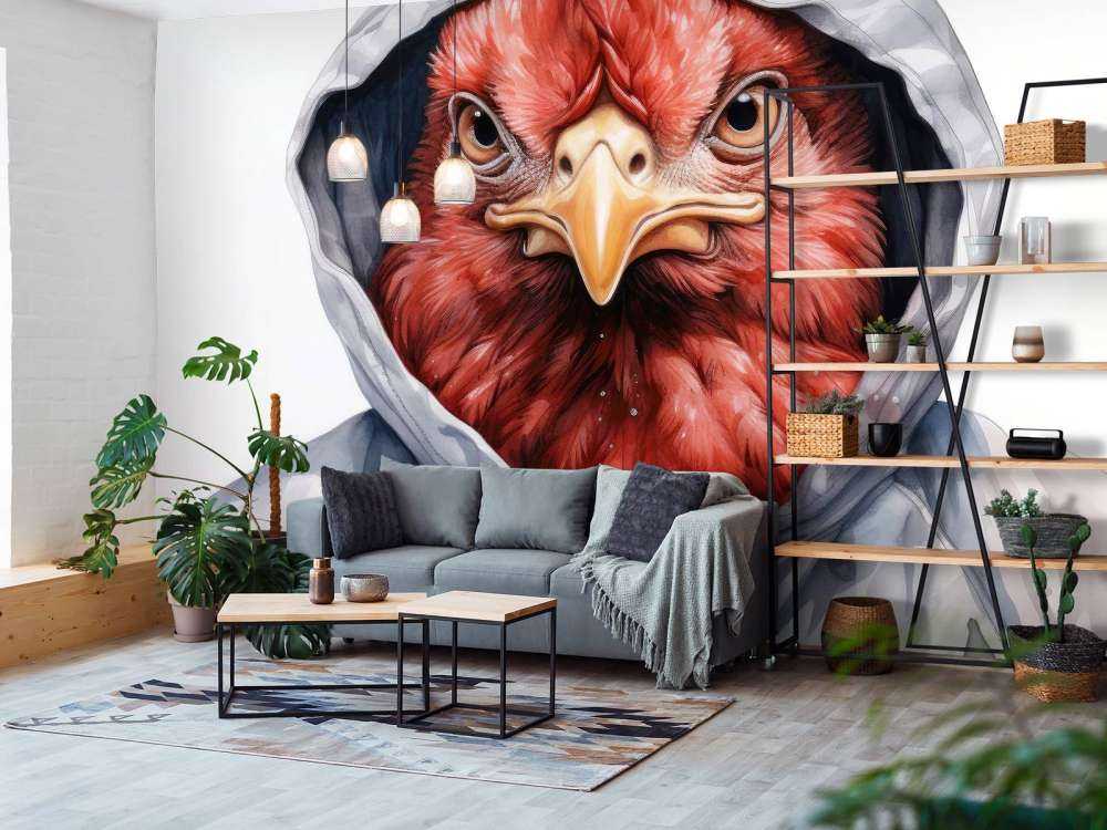 Poulet de dessin animé à l'aquarelle en sweat à capuche