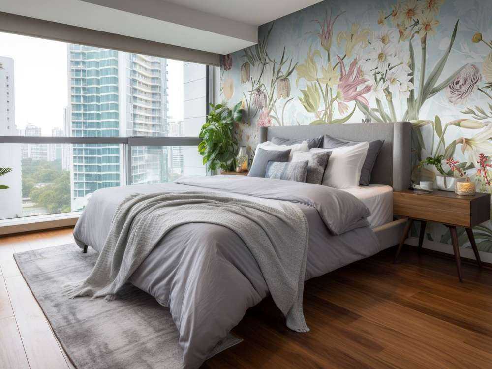 Fleurs de printemps - Aqua brumeux