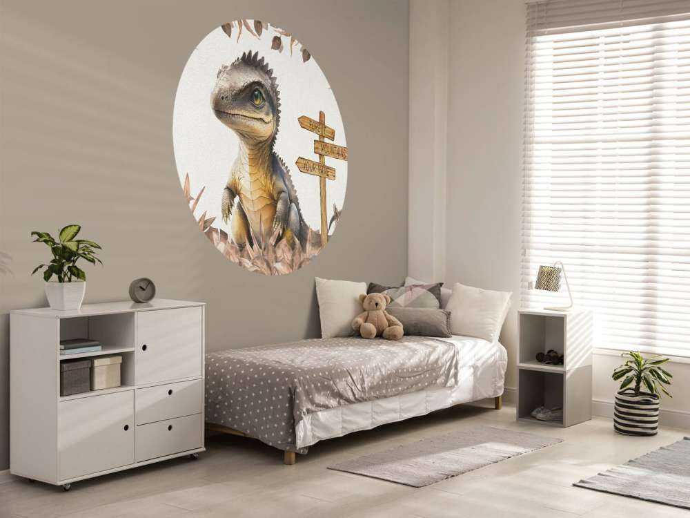 Bébé spinosaure dans la jungle taupe