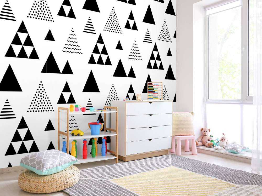 Triangles en noir et blanc