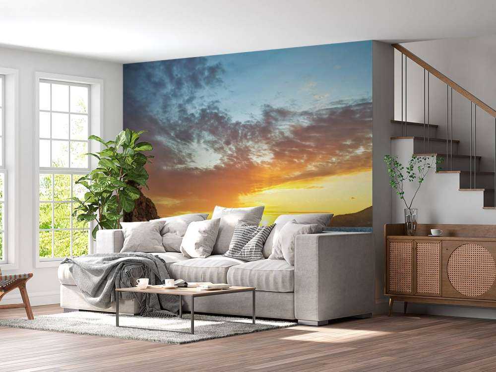 Coucher de soleil sur une île