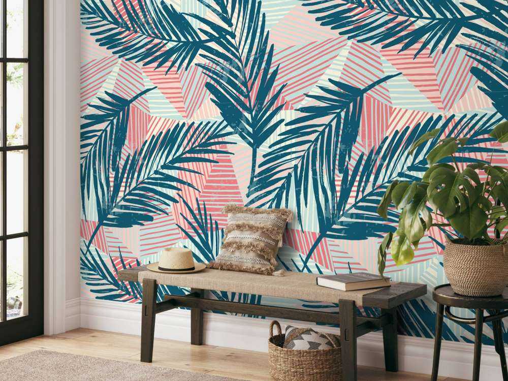 Feuilles de palmier abstraites