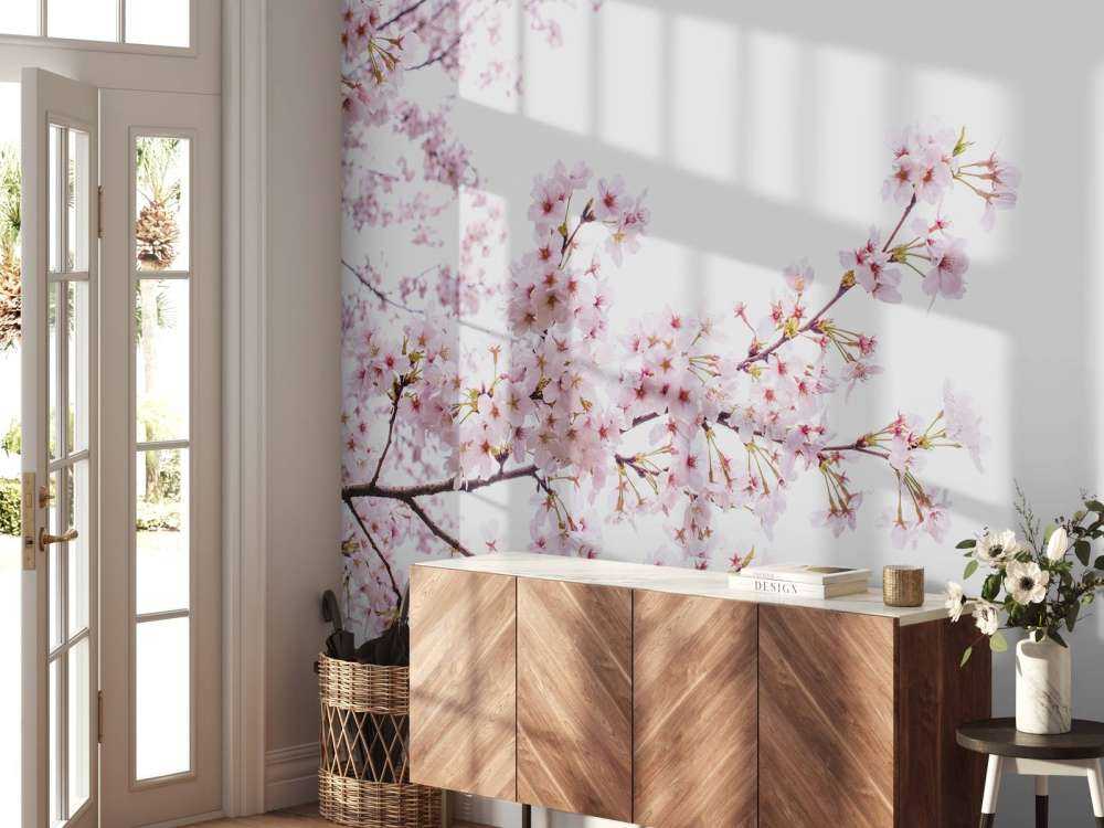 Branches de fleurs roses