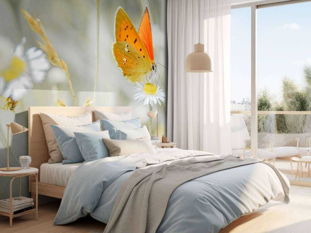 Marguerites&#x20;et&#x20;papillon&#x20;orange