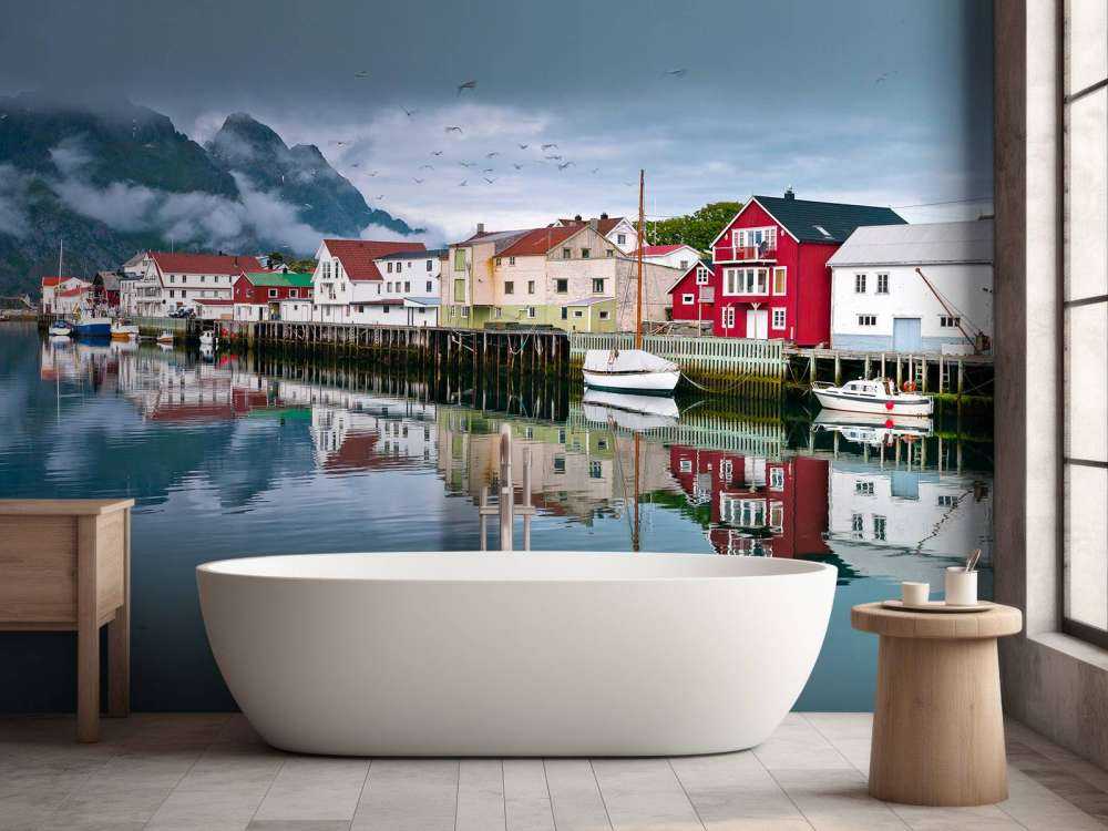 Maisons dans les îles Lofoten