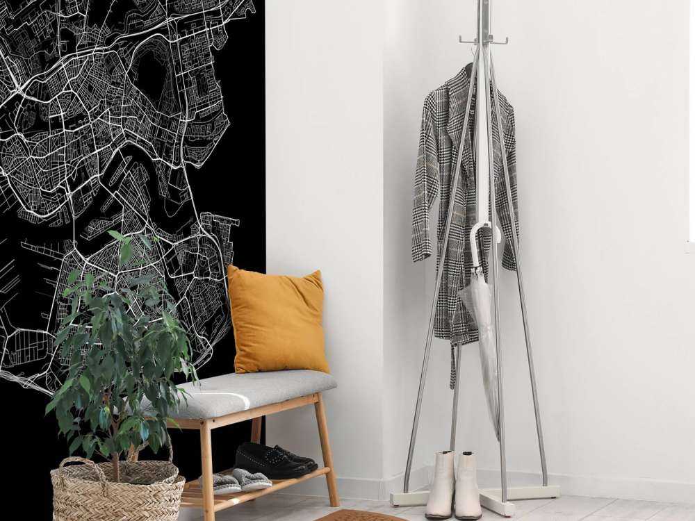 Carte de Rotterdam, noir