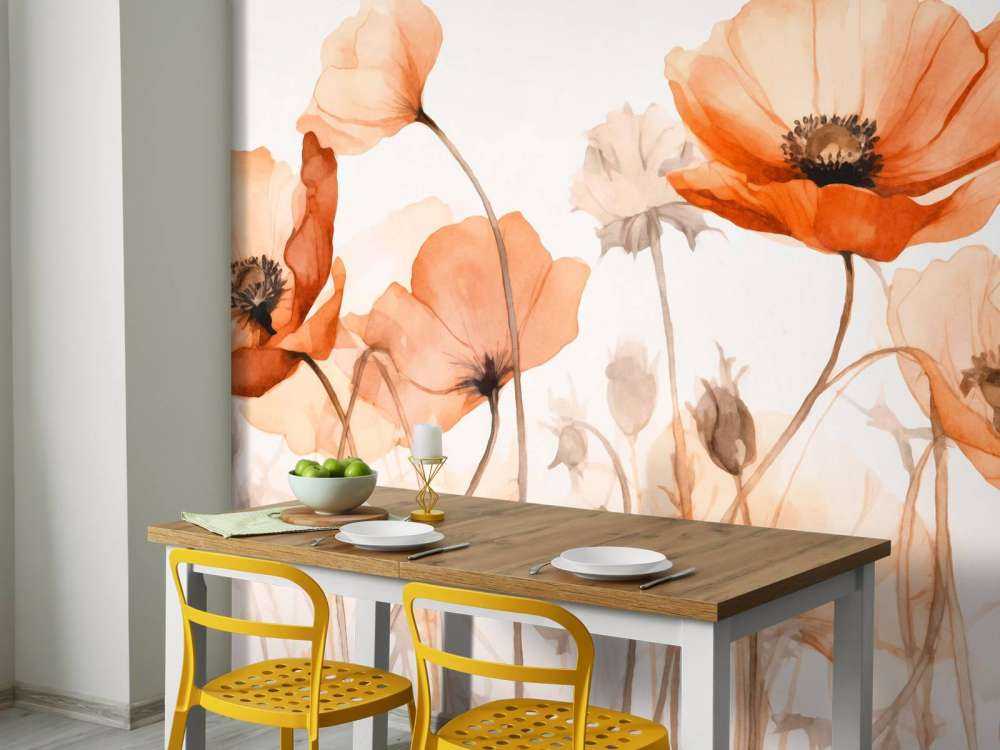sérénité estivale de pétales de coquelicot pêche