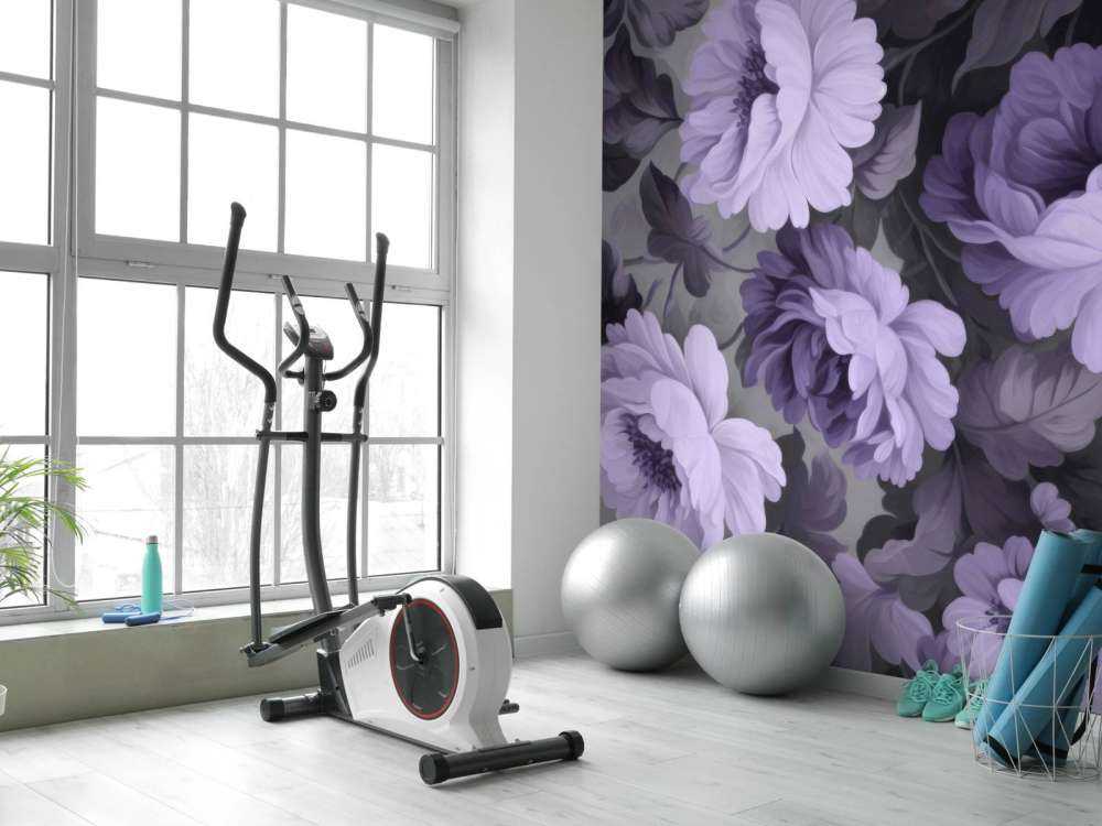 Nostalgic floral garden cottagecore purple