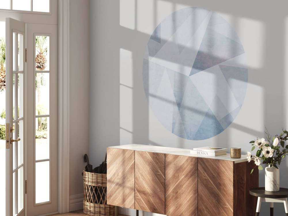 Géométrie glaciale dans une lumière pastel