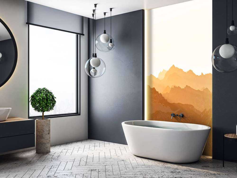 Montagnes d'or au lever du soleil.