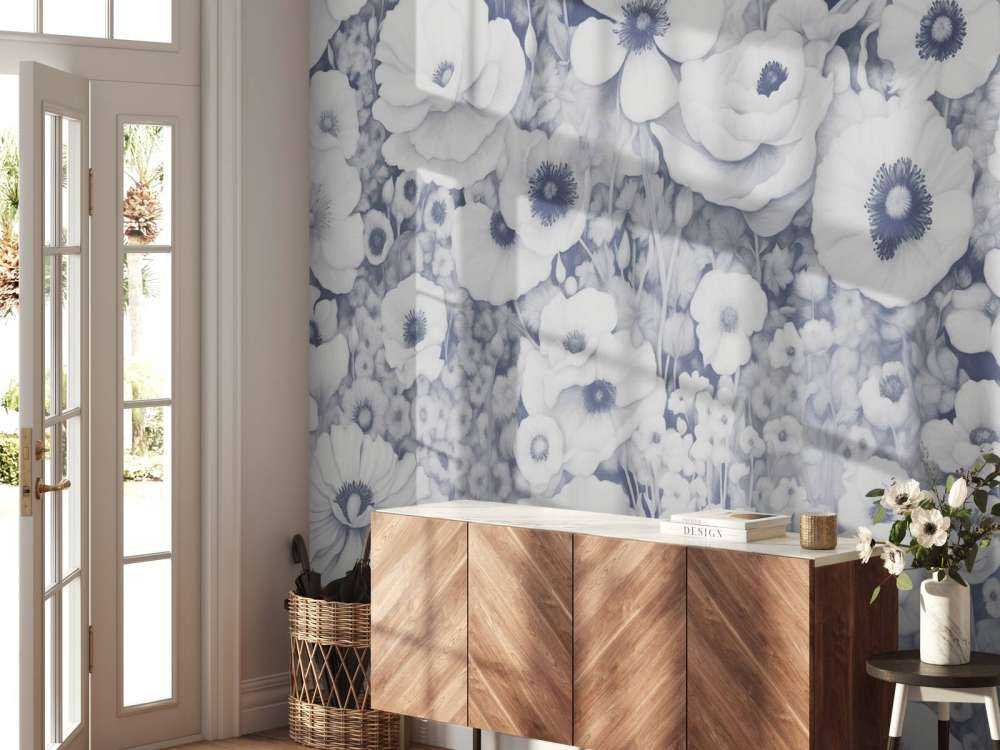 Poppy Tale Monochrome Bleu