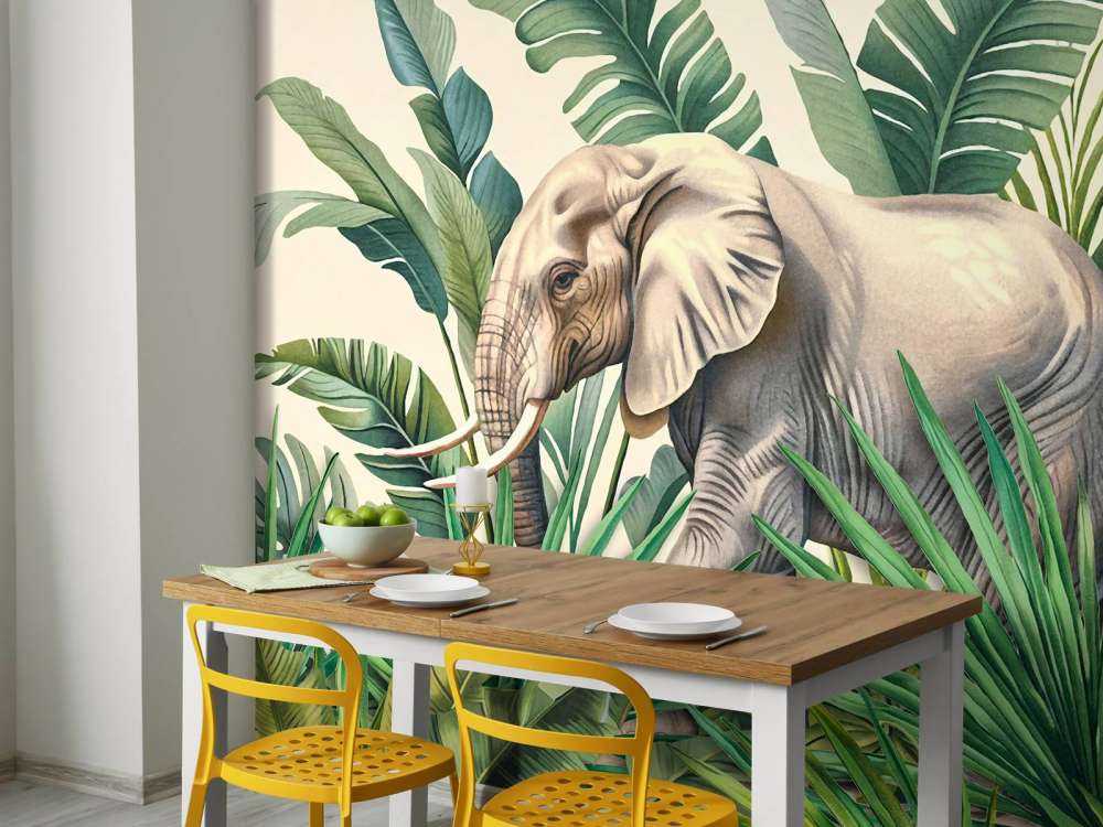 Aventure dans la jungle tropicale des éléphants