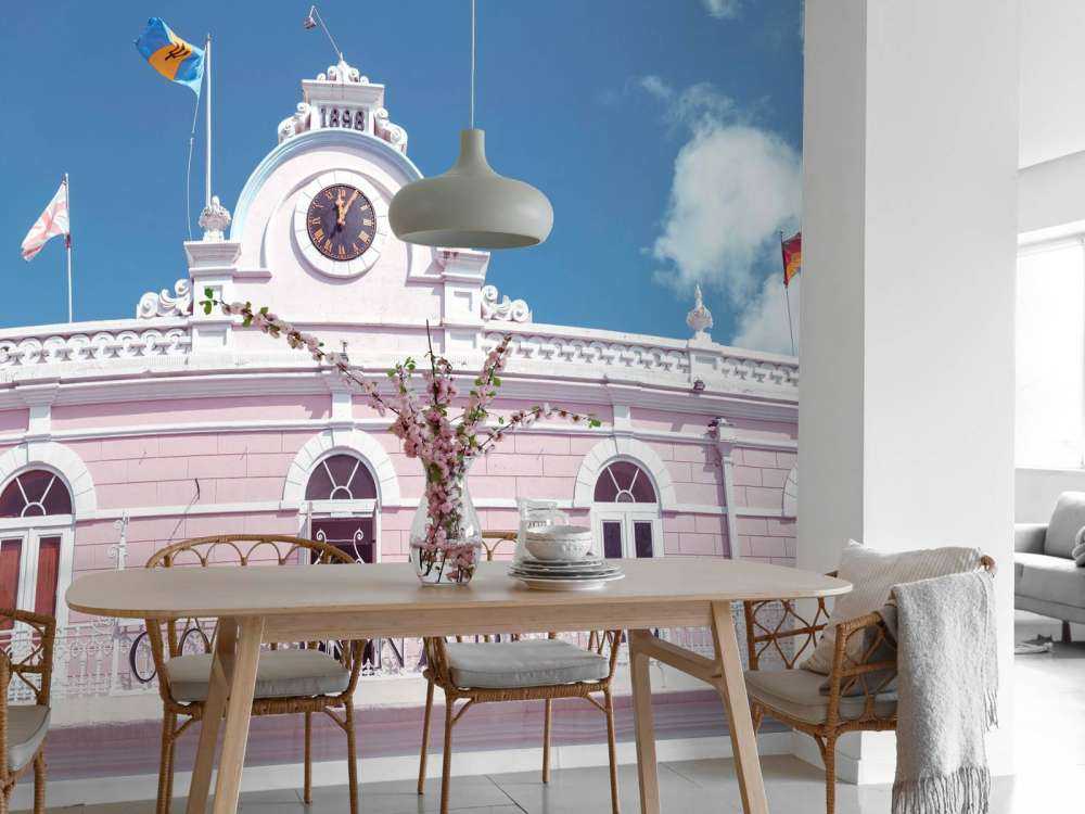 Bâtiment à colonnades à la Barbade.