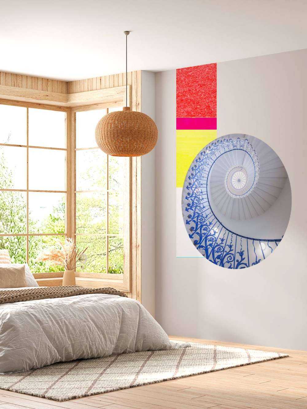 Structure en spirale futuriste avec lumière centrale