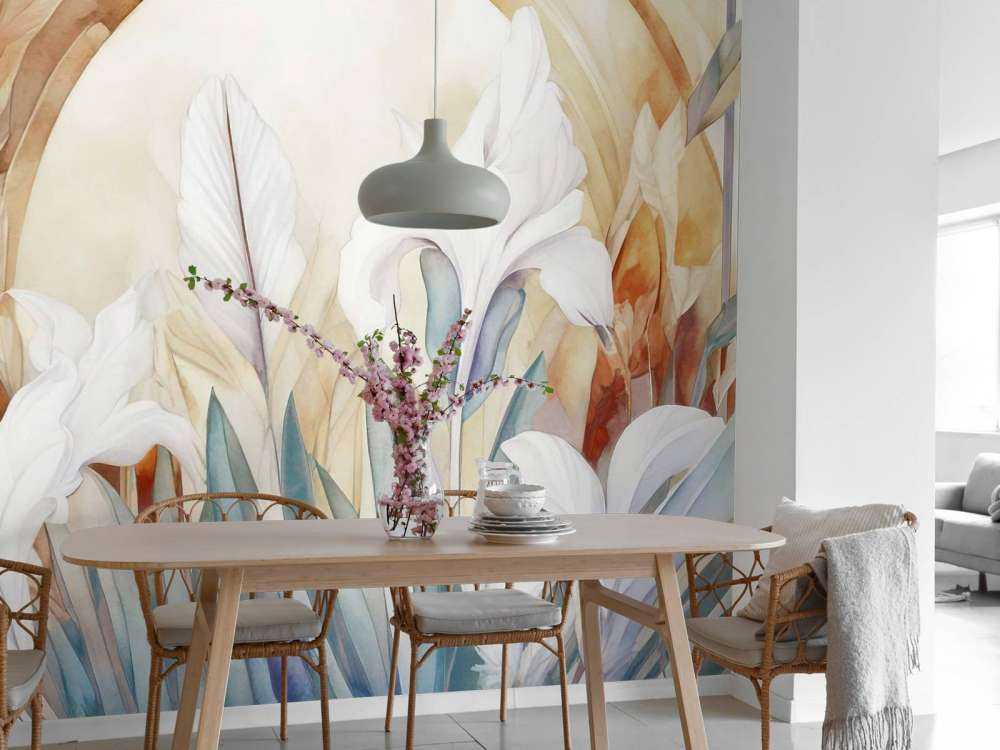 Iris au lever du soleil bleu