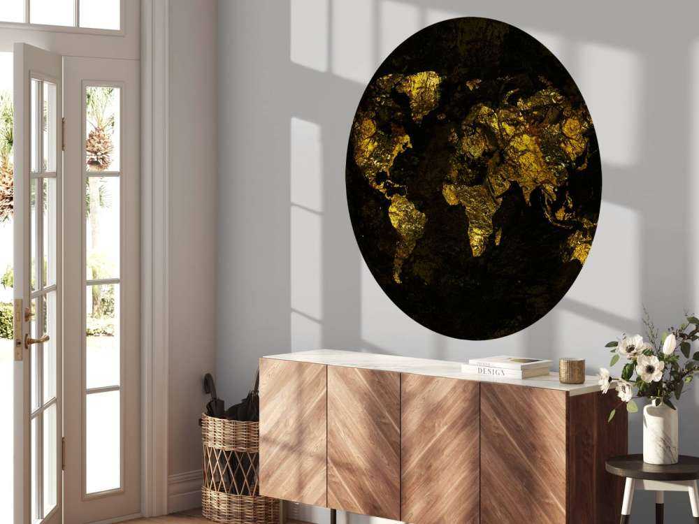 La carte du monde en or