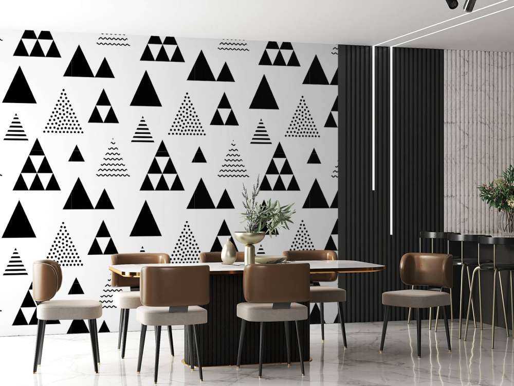Triangles en noir et blanc