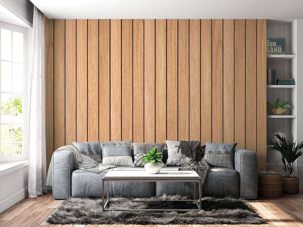 Planches de bois verticales légères