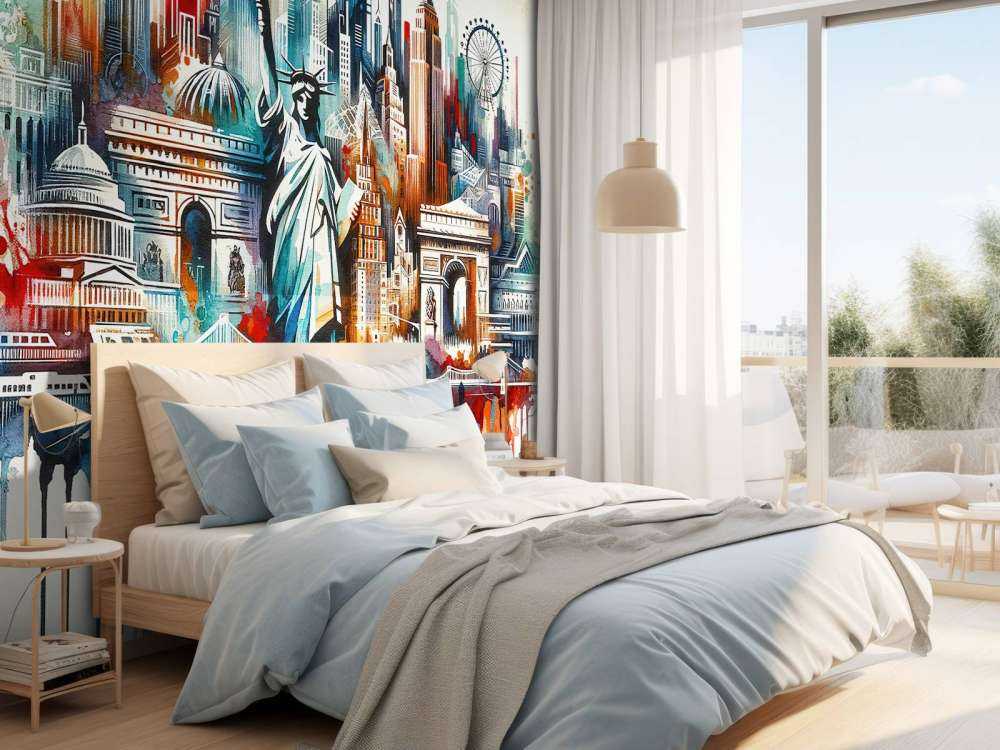 Abstract Watercolor New York