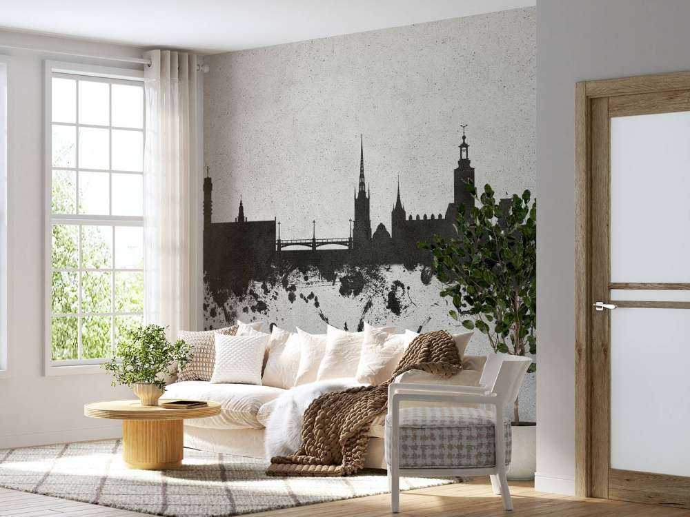 Aquarelle skyline, Stockholm