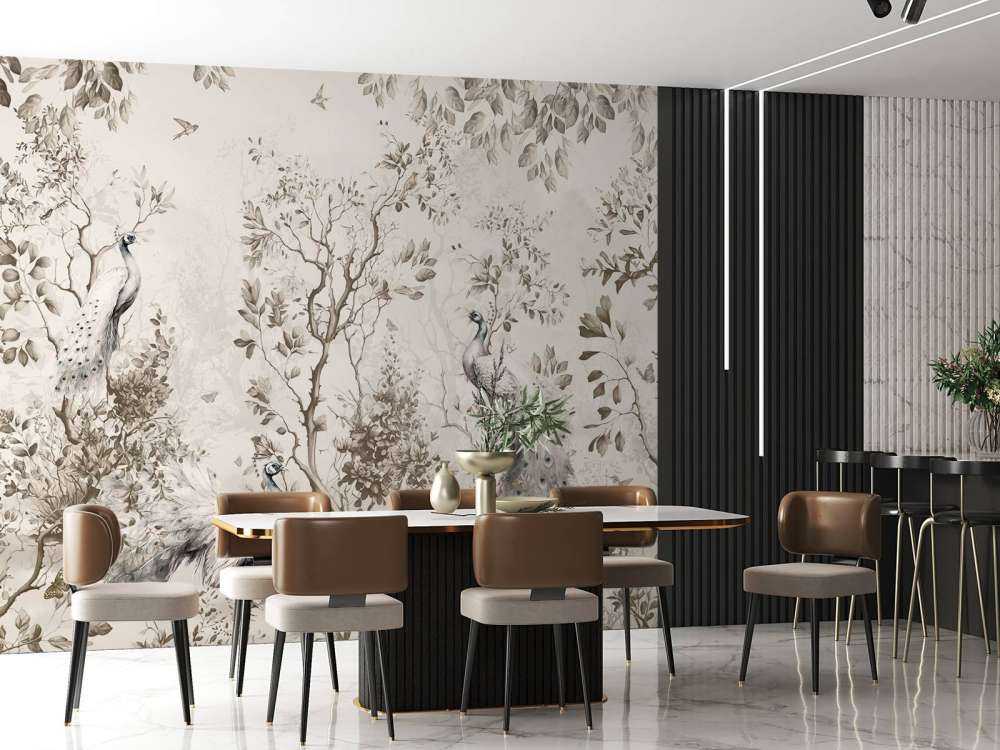 Paons dans la Sérénité Pastorale