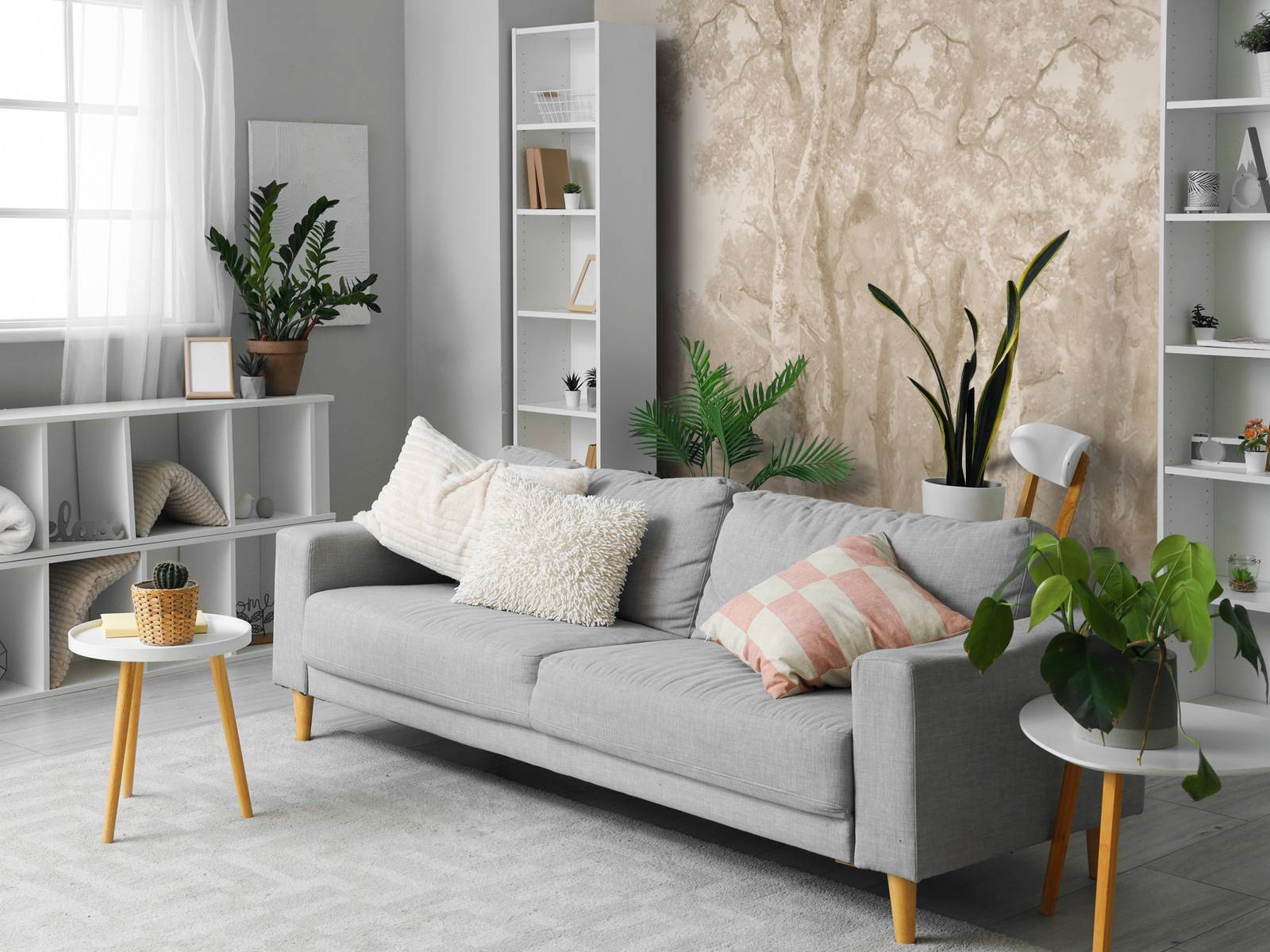 Paysage forestier panorama beige
