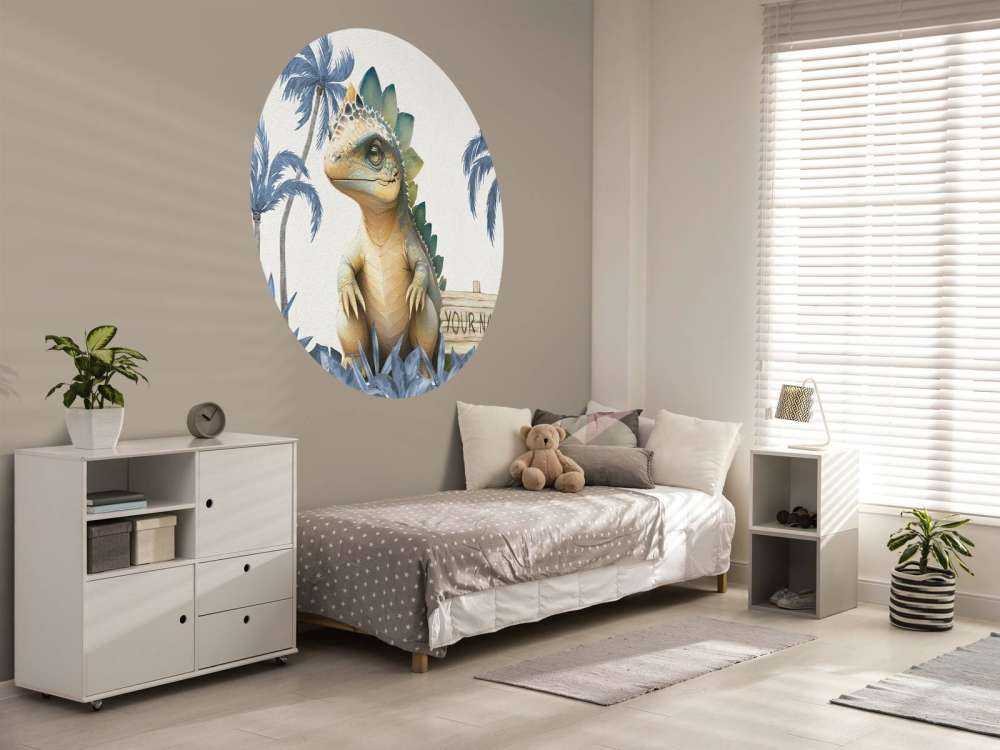 Bébé stégosaure dans la jungle bleue