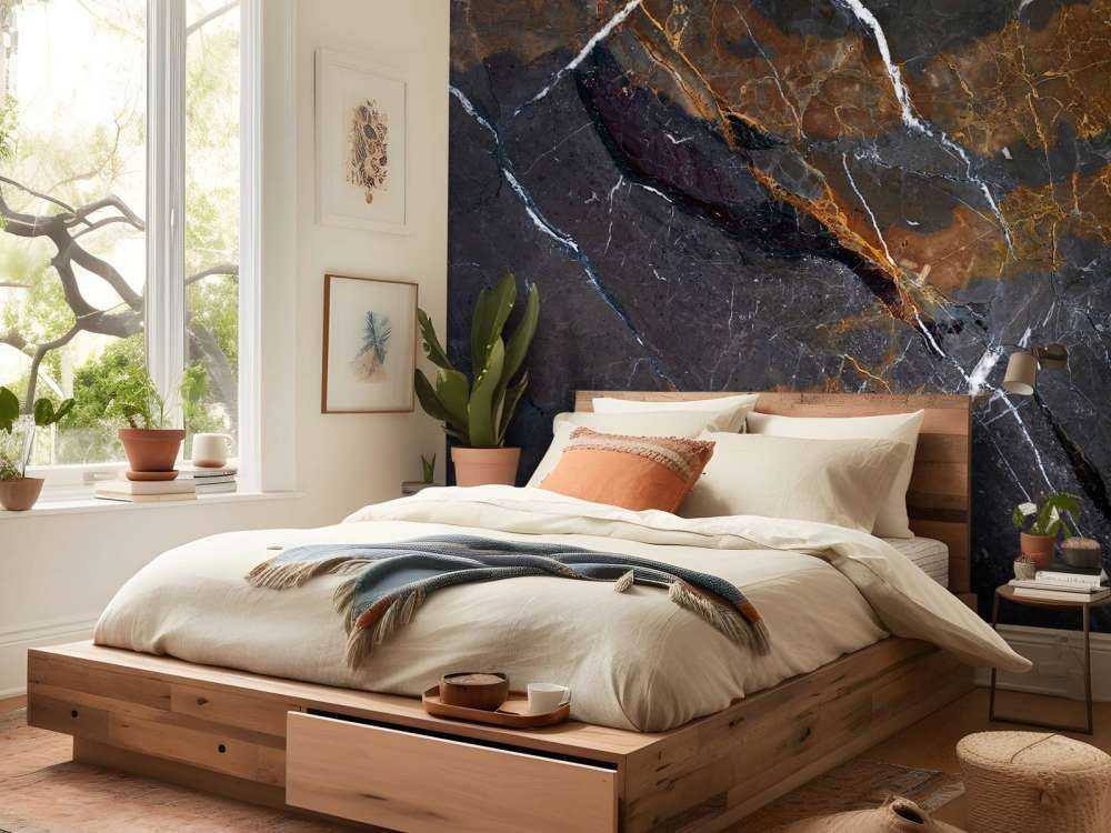 Marbre aux couleurs chaudes