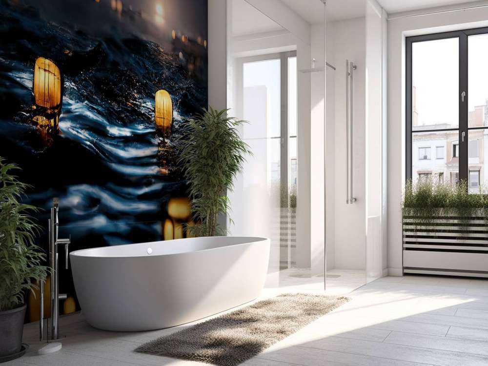 Lanterns au-dessus de l'eau