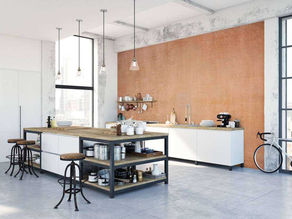 Béton terracotta avec balayage