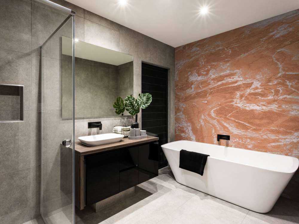 Marbre terracotta avec balayages