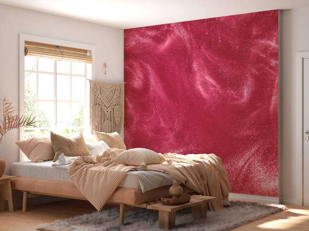 Particules de paillettes roses