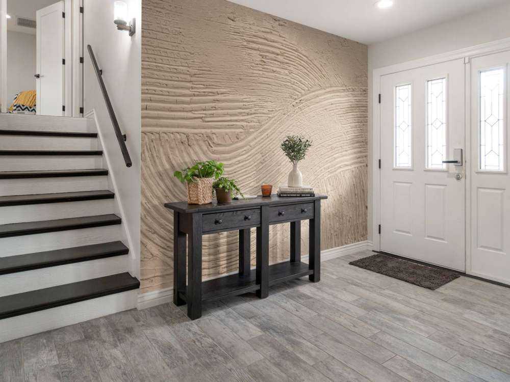 Lignes texturées en taupe