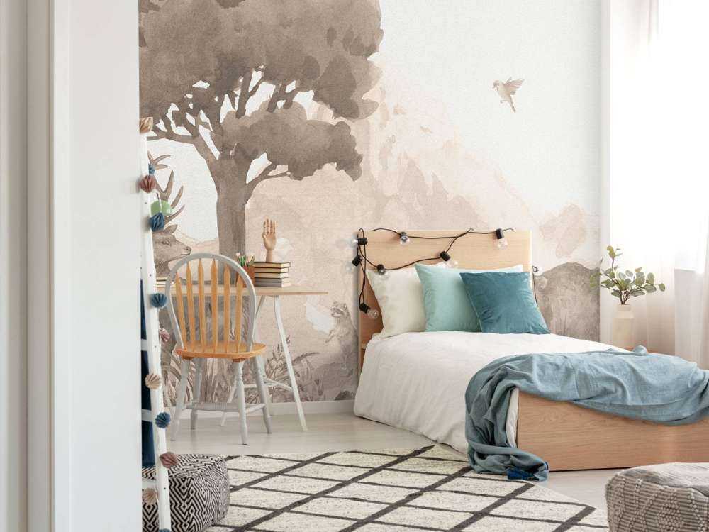 Animaux de la forêt en taupe