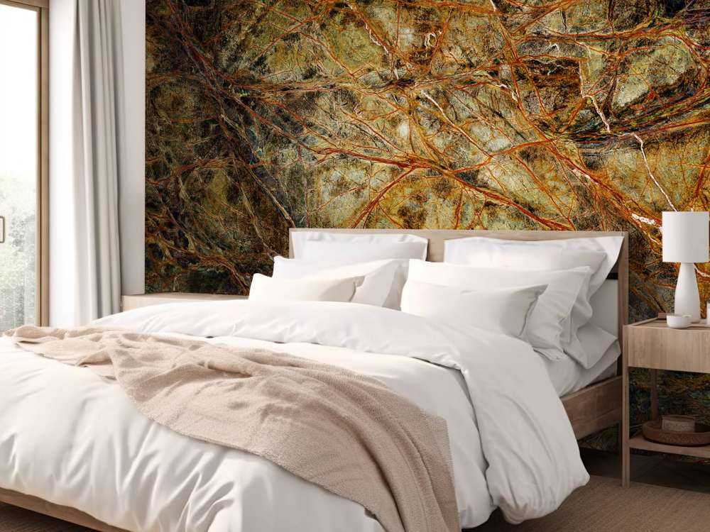 Marbre avec des veines colorées