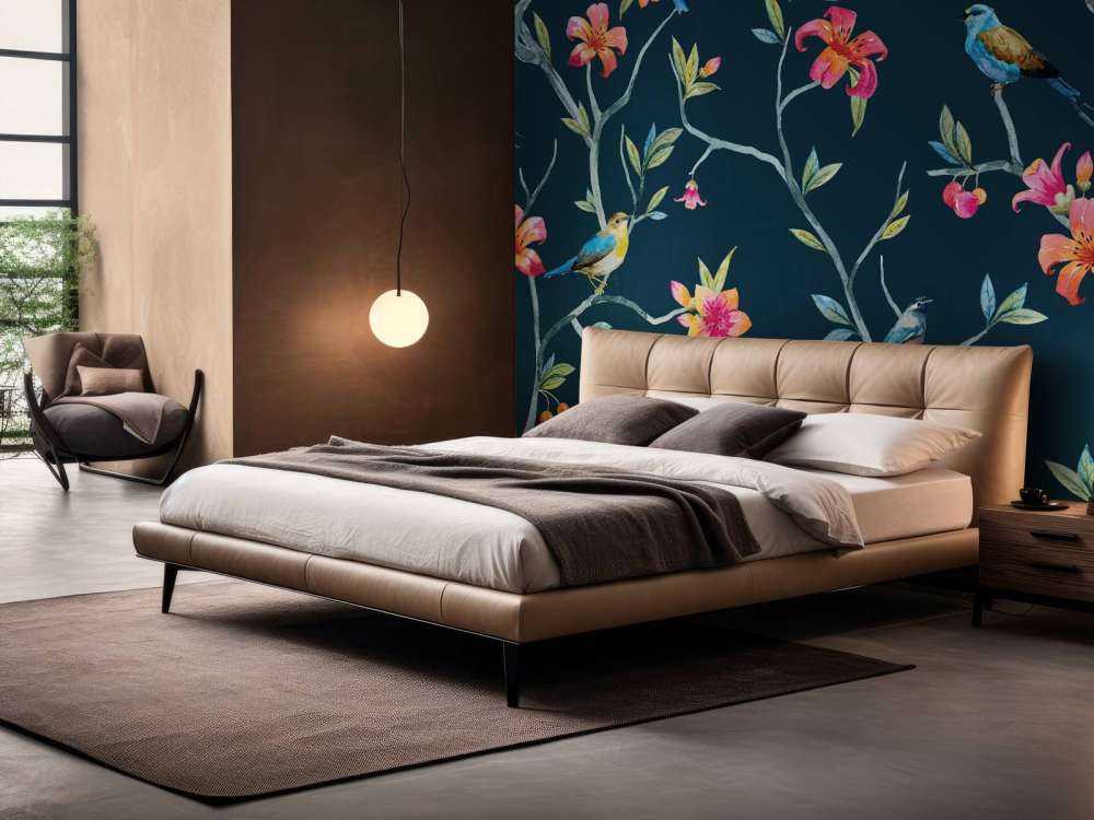 Fleurs et oiseaux tropicaux