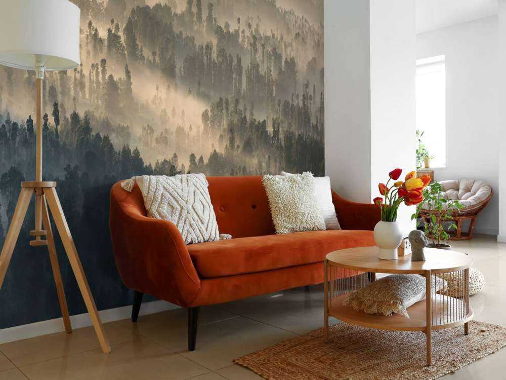 Montagnes brumeuses en Indonésie